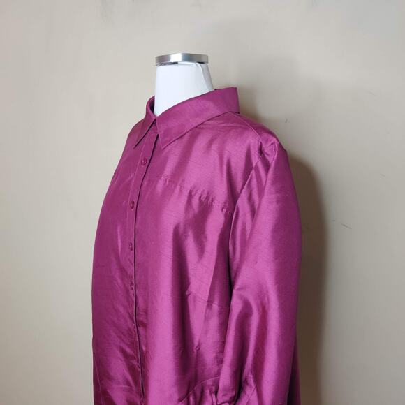 Joan Rivers Tunic w/ Pockets Button Up Long - Picture 5 of 9